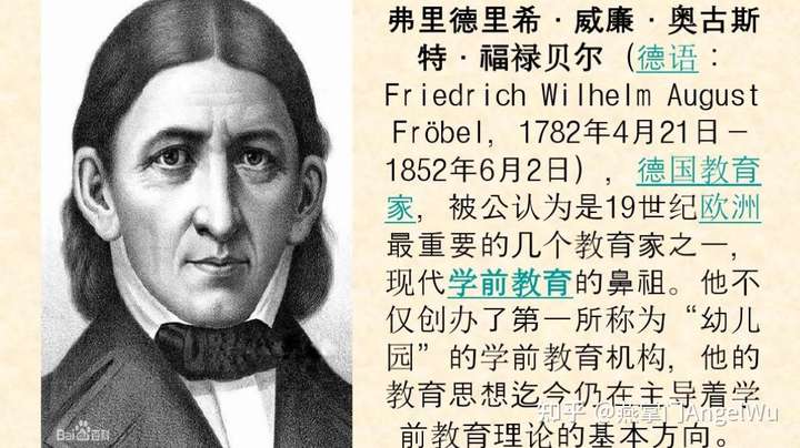 现代幼儿教育之父——福禄贝尔.图片来源网络