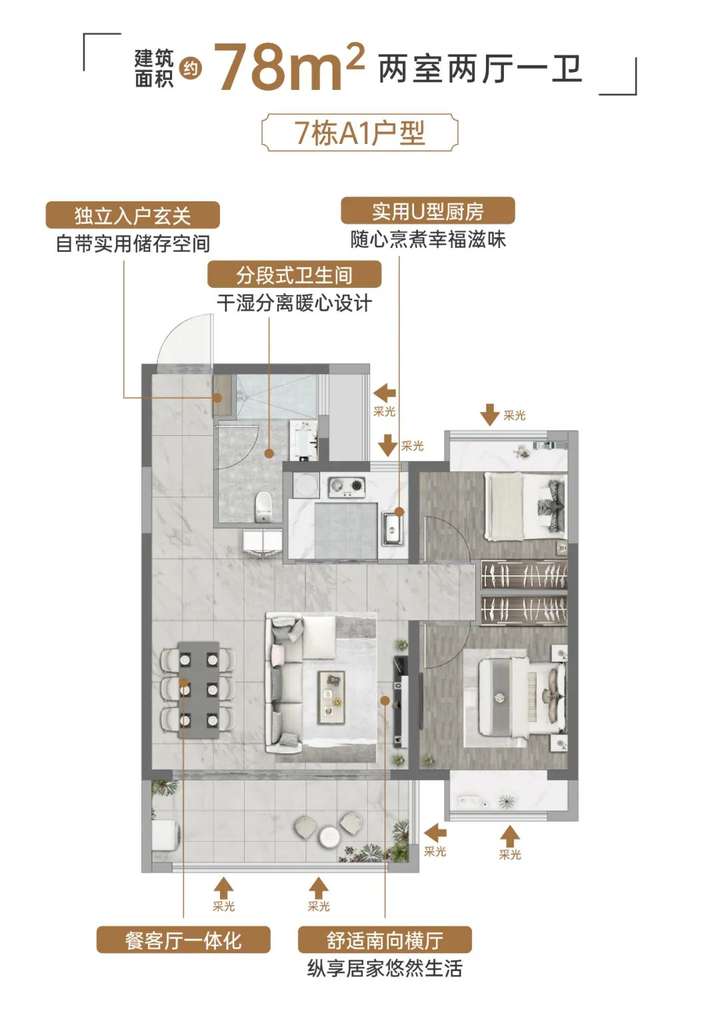 昆明新房能建未来城面积约78㎡评测:小面积户型,满足生活大需求-昆明楼盘网