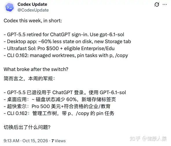 Codex 周报口径
