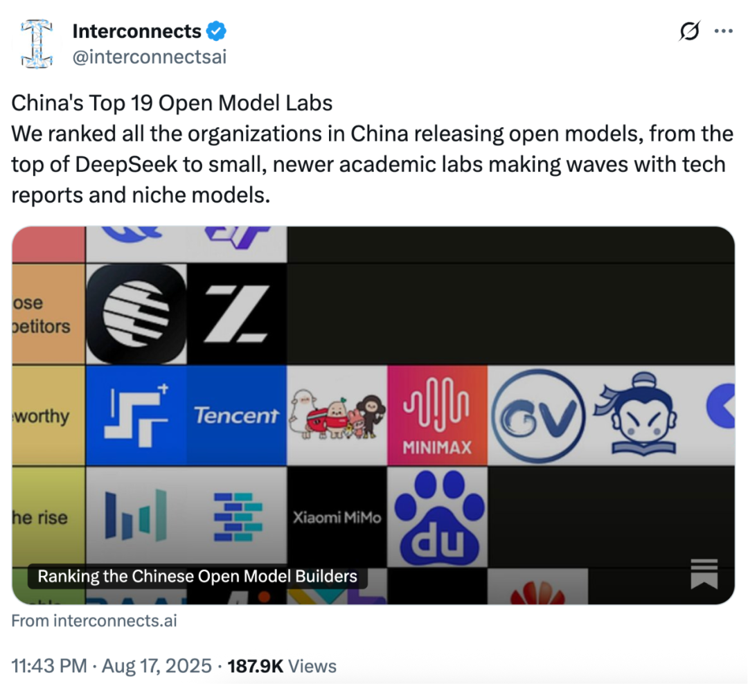 全球开源大模型，前十五名全是中国的