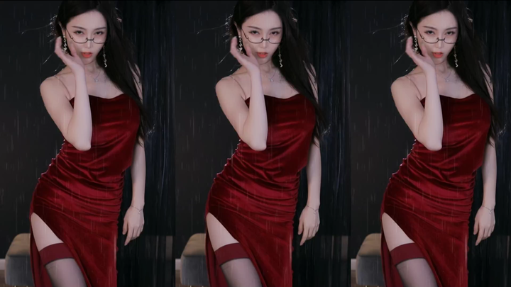 华星清妍2022-03-28-0906红裙跳舞视频素材|阿里舞台