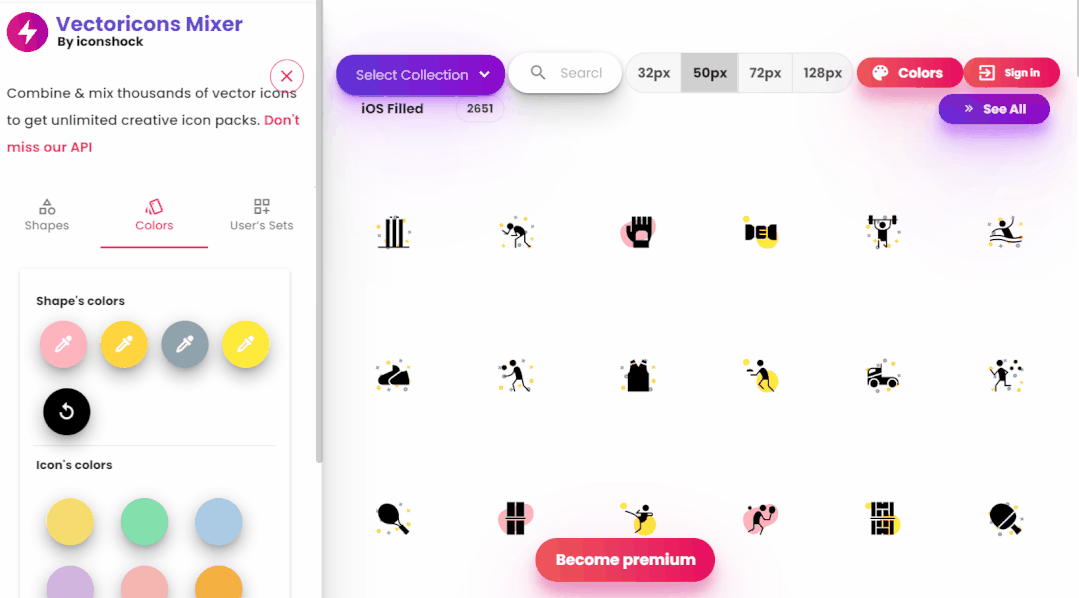 VectorIcons Mixer -  可自定义的图标集|World资源社区