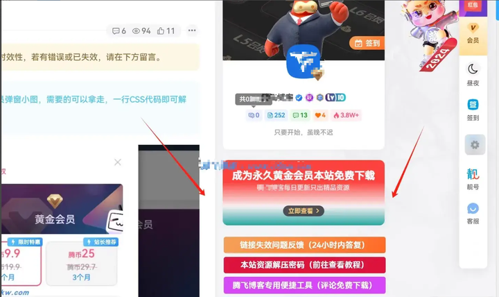子比主题美化 – 侧边栏小工具会员广告小模块