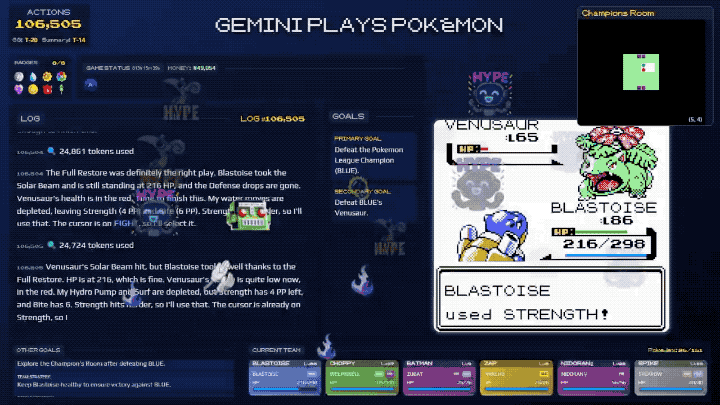 大模型终于通关《宝可梦蓝》!网友:Gemini 2.5 Pro酷爆了