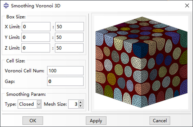 一个好用的Abaqus晶体塑性模型生成插件-Voronoi模型的图44