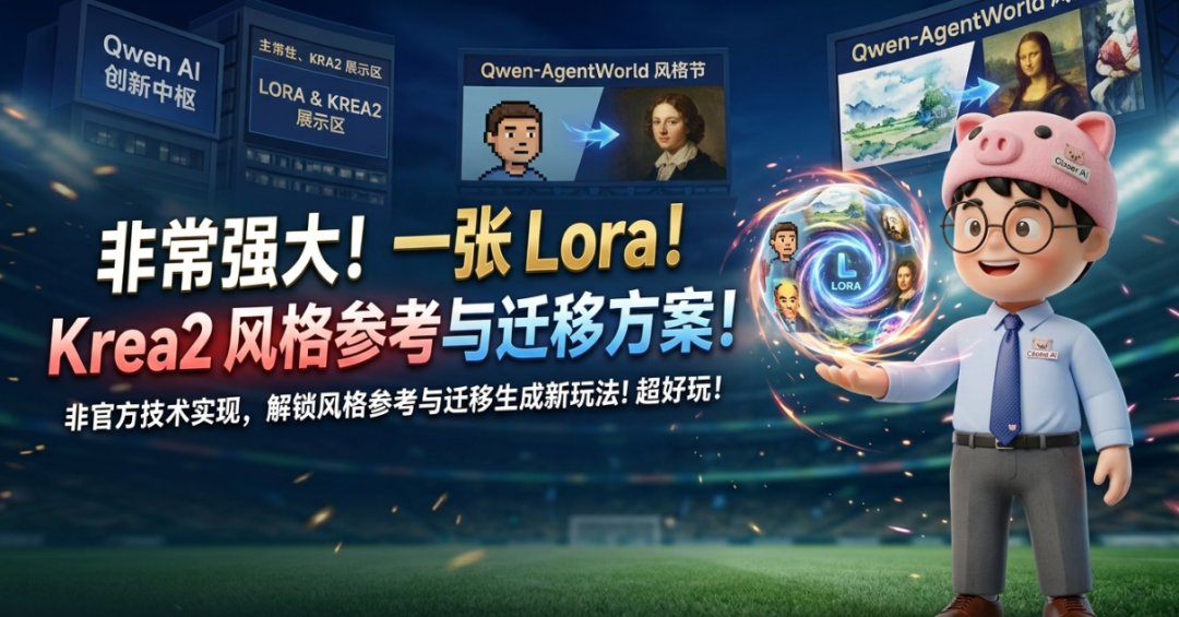 很强！一图LORA！Krea2风格参考与迁移方案！非官方的技术实现，解锁风格参考与迁移的图像生成新玩法！好玩！