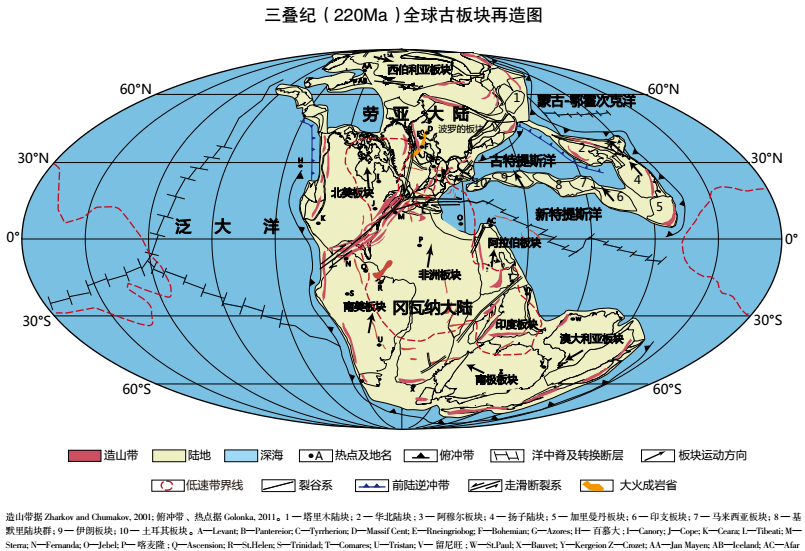 大陆板块图 原始图片