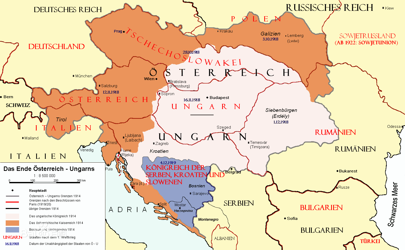 奥匈帝国的地图图片
