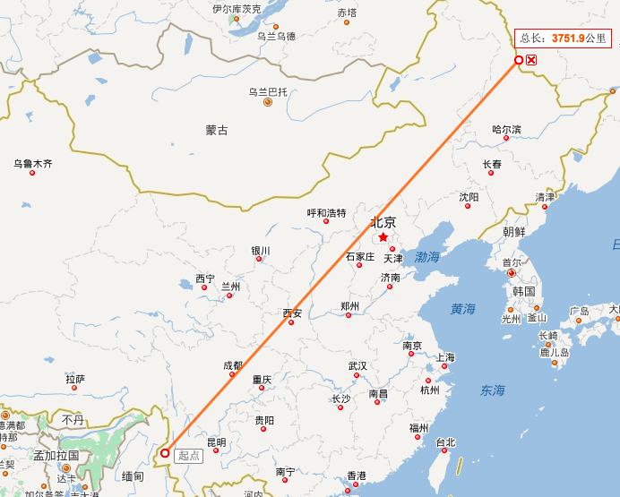 黑河腾冲线胡焕庸线所使用的是哪一种投影