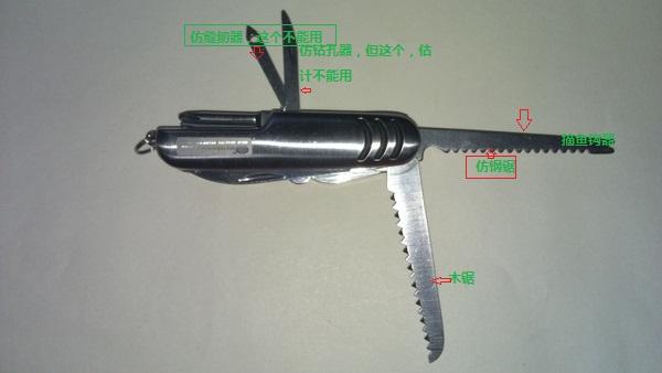 瑞士军刀各个刀片作用