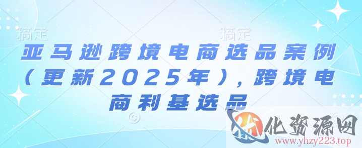 亚马逊跨境电商选品案例(更新2025年10月)，跨境电商利基选品