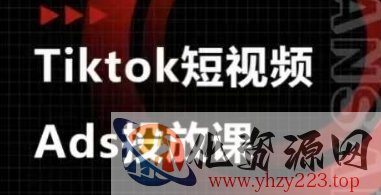 Ads视频投放课，tiktok短视频广告投放课