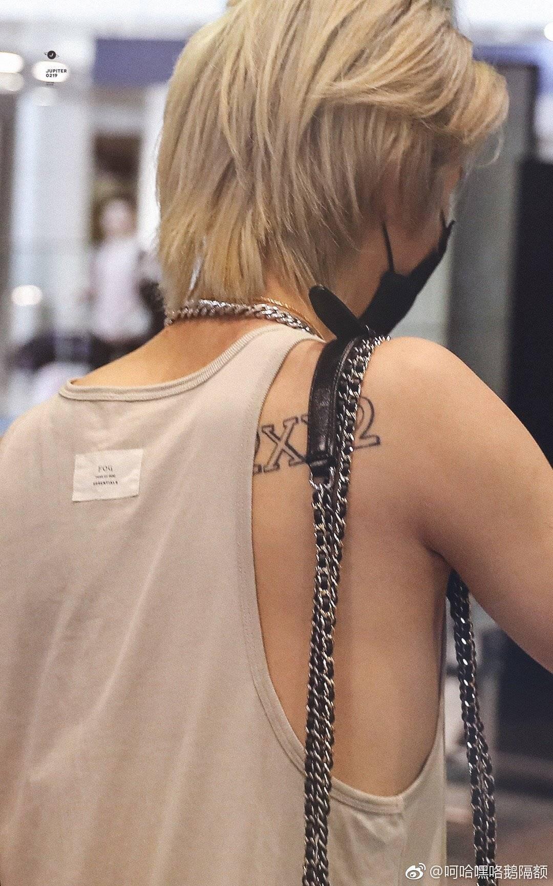 justin黄明昊有纹身么