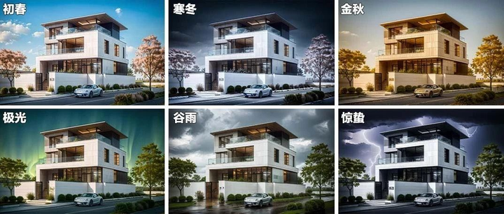 AI一键转换天气季节工具秒变效果图意境氛围!秒变夜景效果图!建筑AI 景观AI - 知乎