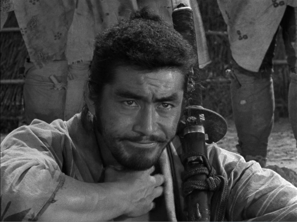 黑泽明的七武士中志村乔和三船敏郎出场时两人有三次对视令人印象深刻