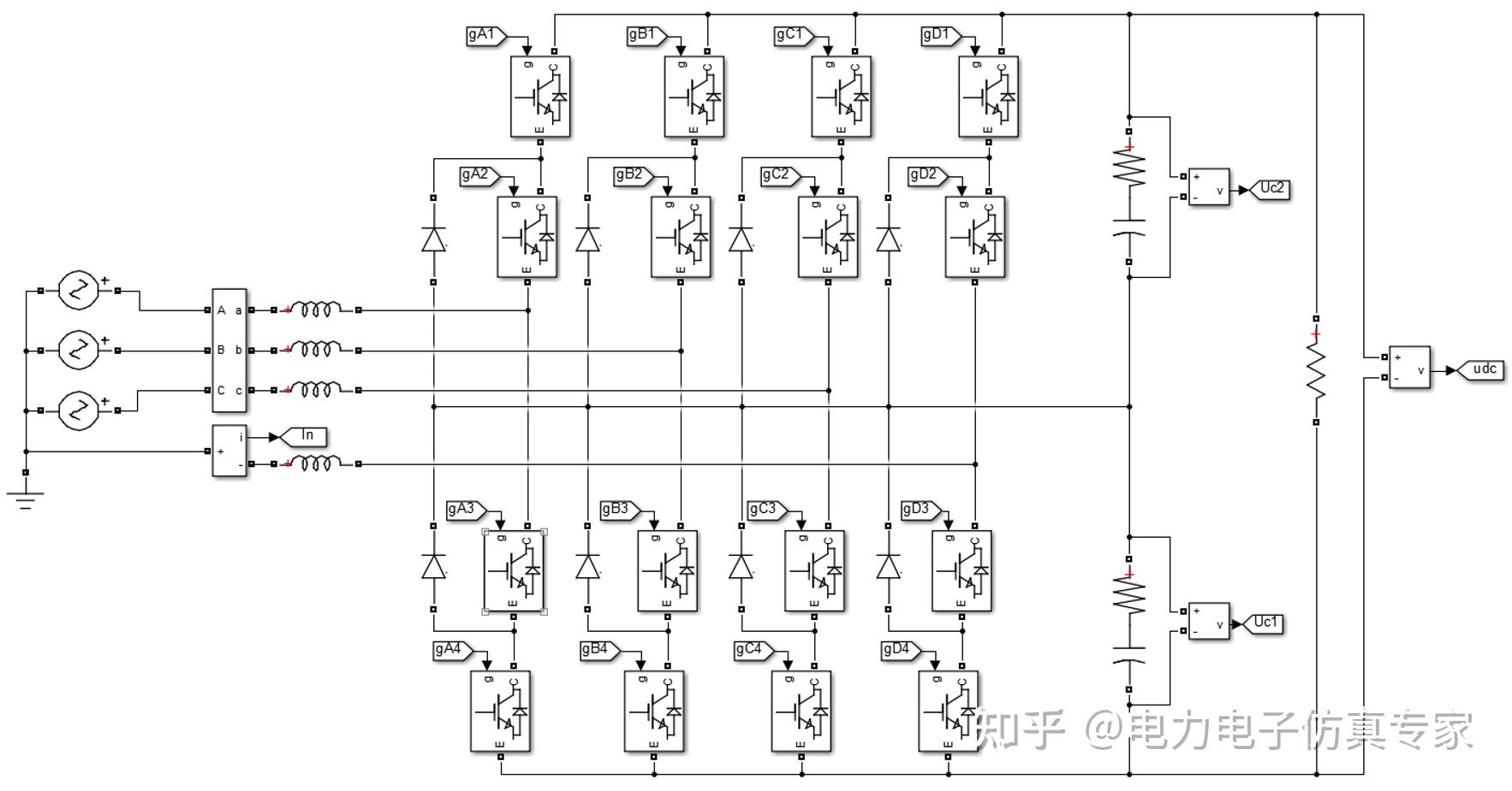 三相四桥臂PWM整流器MATLAB/Simulink 仿真案例（二）NPC三电平三相四桥臂整流器 - 知乎