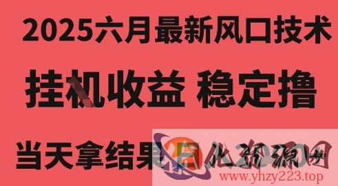 2025六月最新风口技术，无人挂G撸礼物，长期稳定 一个小时收益2k+，小白当天拿结果【揭秘】