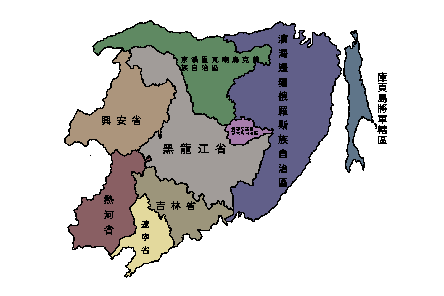 外东北地图图片