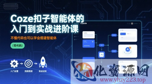 Coze扣子智能体的入门到实战进阶课，不懂代码也可以学会搭建智能体