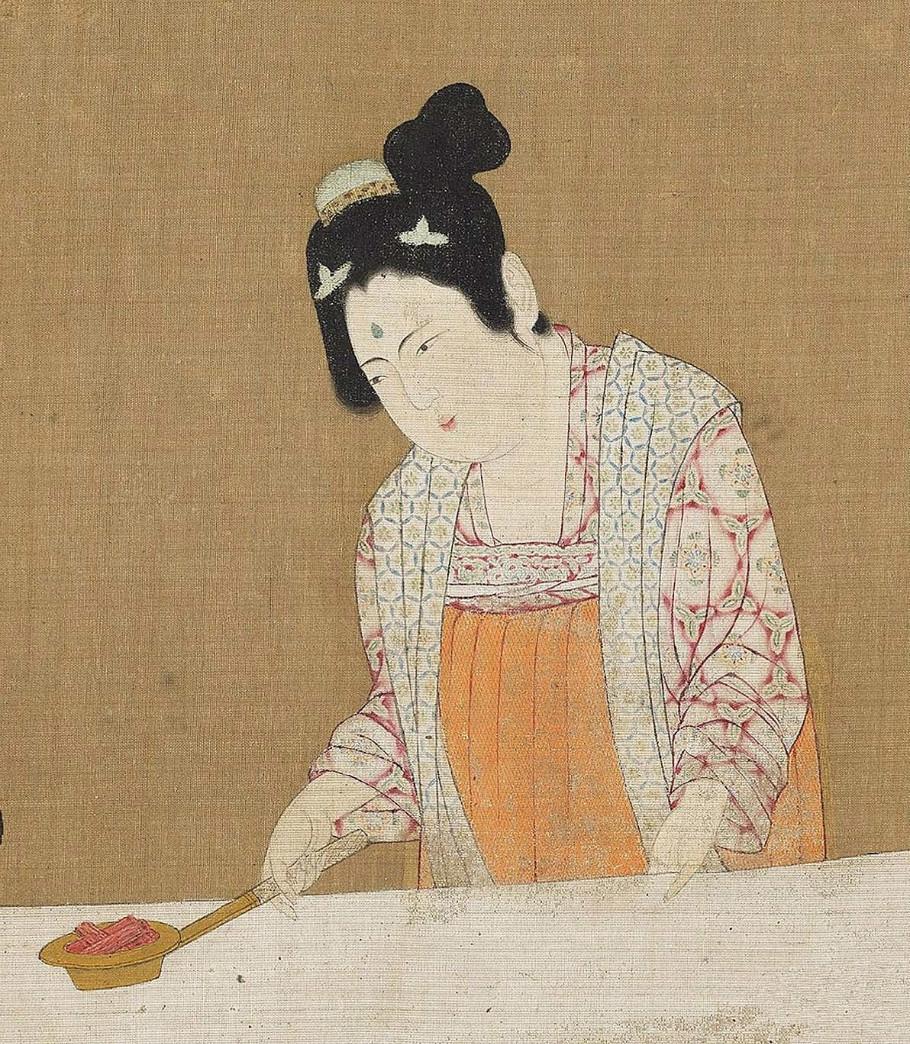【服饰篇】唐代宫廷画家张萱《捣练图》赏析 - 知乎