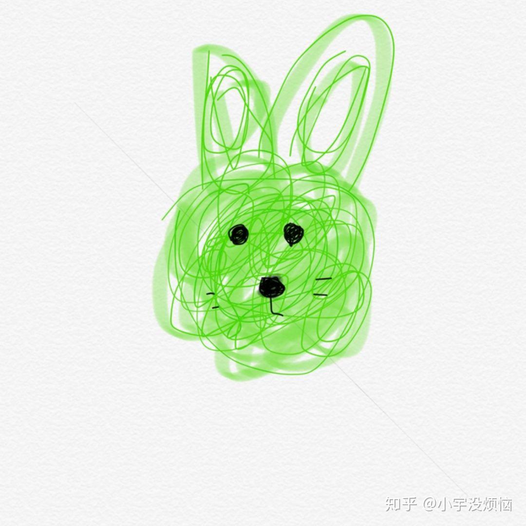 有没有顾淼画的绿色小兔子的图片啊各位? - 知乎