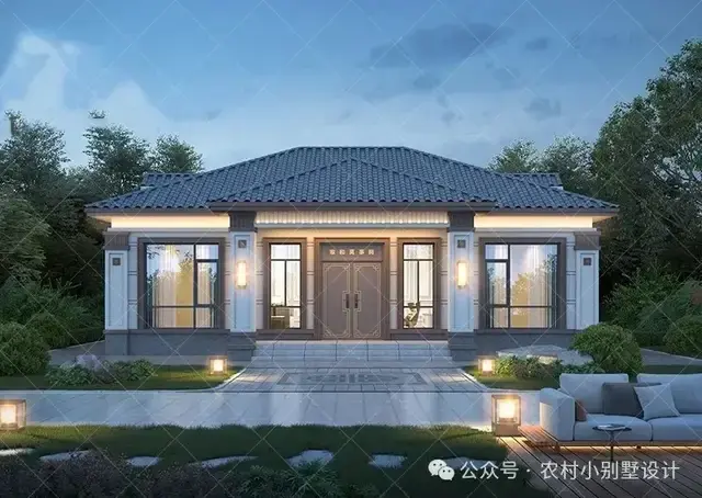 度假父母养老天堂!38套一层新中式农村自建房别墅,一层新中式 - 知乎