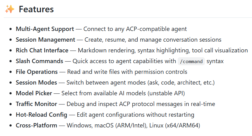 Acp Code 012 用 Tauri 写了个 ACP UI,可以连接到任何 ACP Agent: GitHub Copilot, Claude Code ...