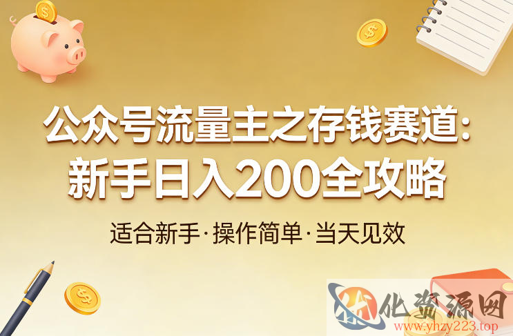 公众号流量主之存钱赛道，贴合当下需求，适合新手，一天收益2张