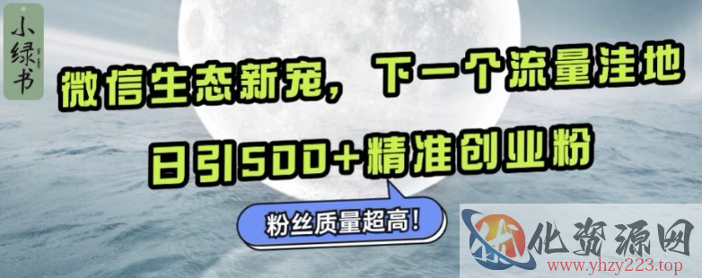 微信生态新宠小绿书：下一个流量洼地，日引500+精准创业粉，粉丝质量超高