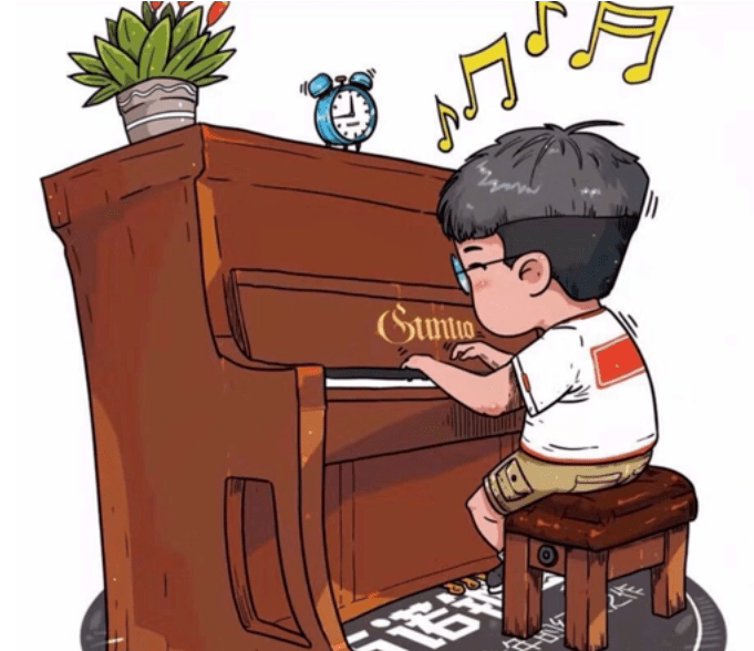 男生弹钢琴头像图片