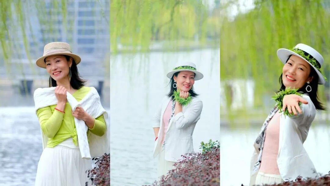 中年姐姐和柳树合影,5个简单姿势,温柔漂亮又出片