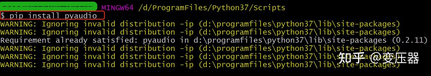 安装 PyAudio : Building wheel for pyaudio (setup.py) ... error - 知乎