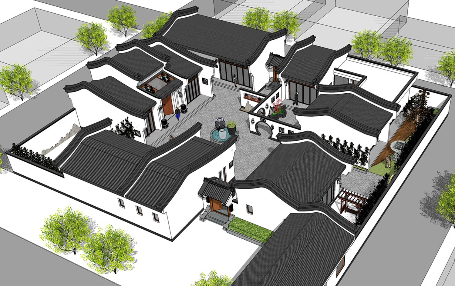 他拆掉老宅，建造460㎡四合院，里面红木装修，不输北京四合院 - 知乎