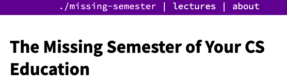 MIT: Missing Semester of CS Education - Lecture 1 - 知乎