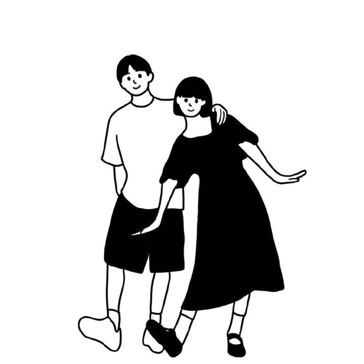 头像 | 简笔画情侣头像 676767