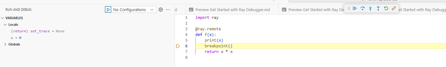 Debugging a Ray worker in Code Server
