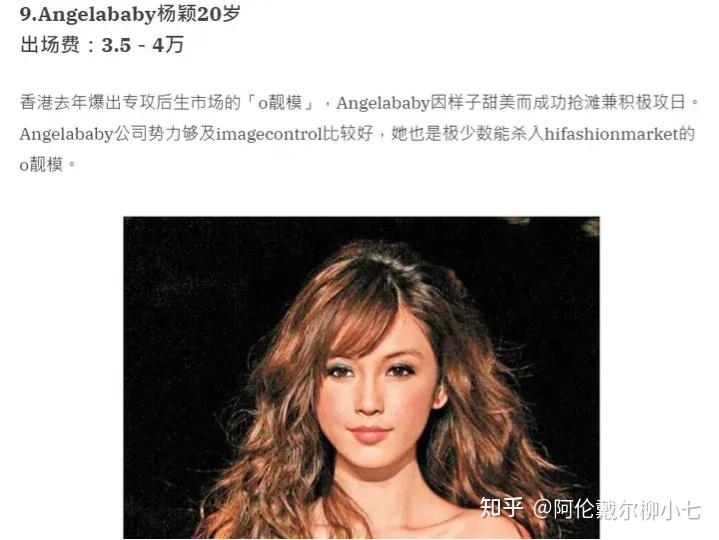 杨颖angelababy为什么保留她当模特的黑历史