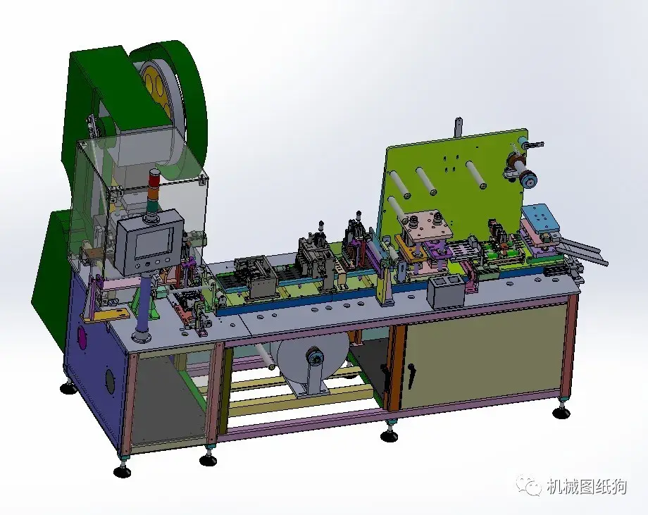 非標數模衝片刀自動化包裝機3d圖紙solidworks設計