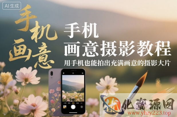 手机画意摄影教程，用手机也能拍出充满画意的摄影大片