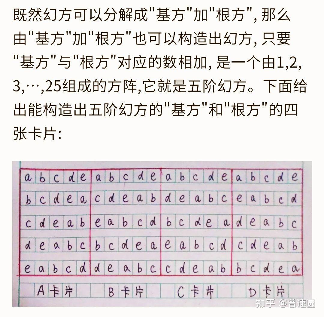 数学真奇妙(2):“加”出来的五阶幻方(1) - 知乎