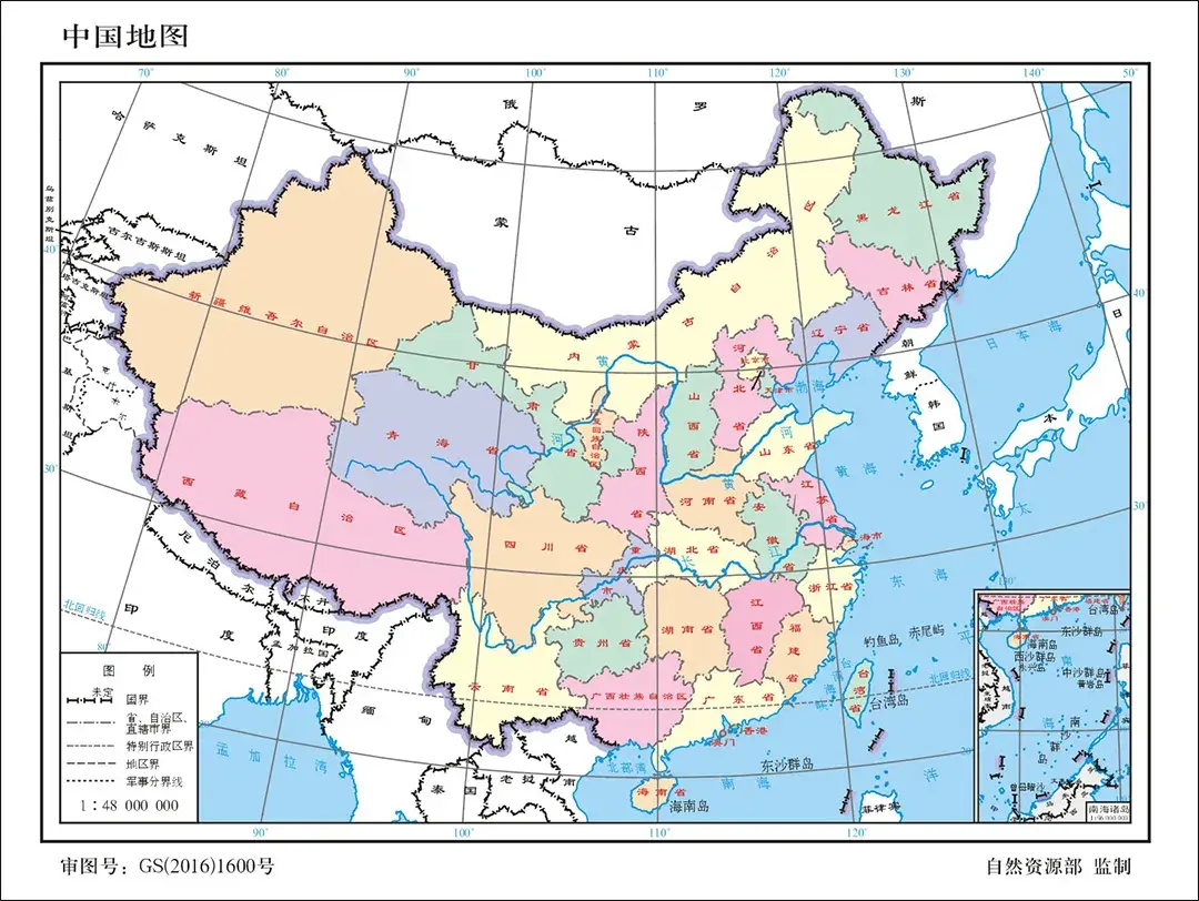 中国各省区政区图（高清版） 知乎 