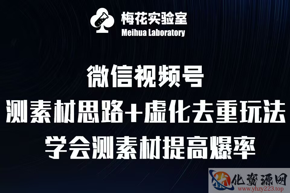 视频号连怼技术-测素材思路和上下虚化去重玩法-梅花实验室社群专享