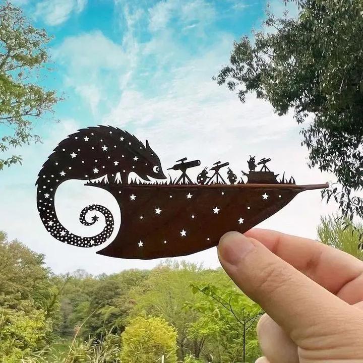 他被称为叶雕界的宫崎骏,把每一片落叶,都雕刻成一个动人的故事 - 知乎