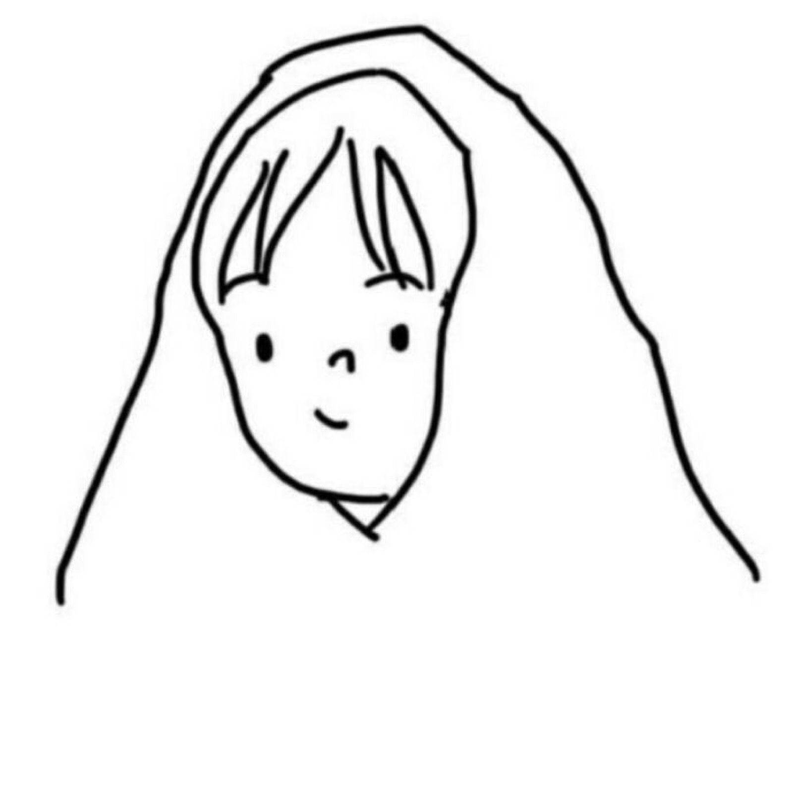 有没有类似这样白底简单黑色线条的人物图片作壁纸或者头像?