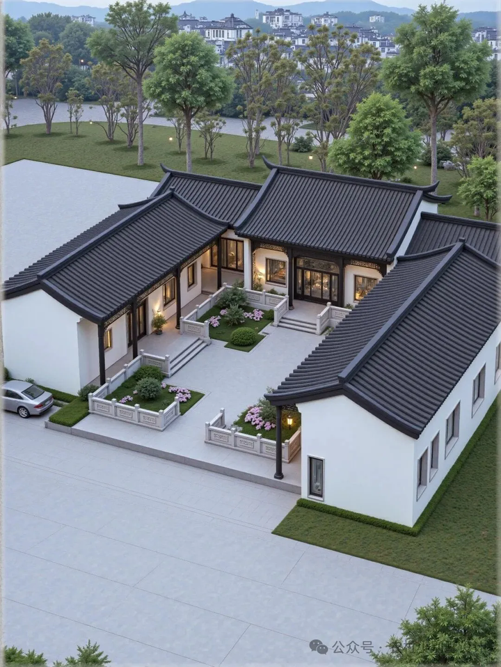 2026新款一层三合院:42套经典新中式四合院农村自建房别墅住宅 - 知乎