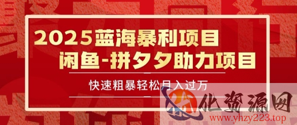 2025 最新闲鱼蓝海暴利项目 快速粗暴让你月入过1W不是梦，保姆级教程【揭秘】