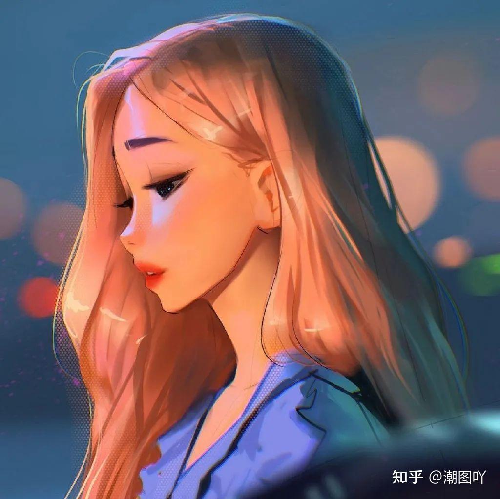 这个风格的女生头像有类似的嘛?手绘或者动漫? - 知乎