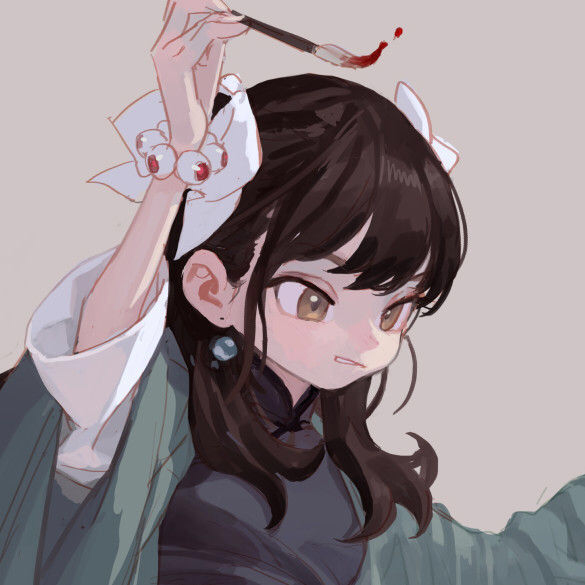 有没有长卷发超级温柔的动漫女生头像