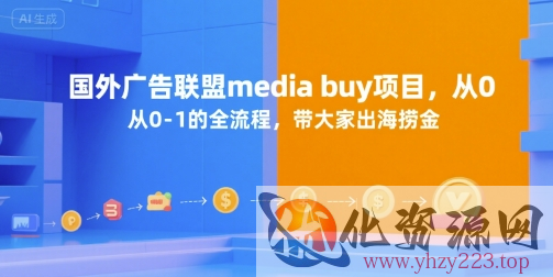 国外广告联盟media buy项目，从0-1的全流程，带大家出海捞金