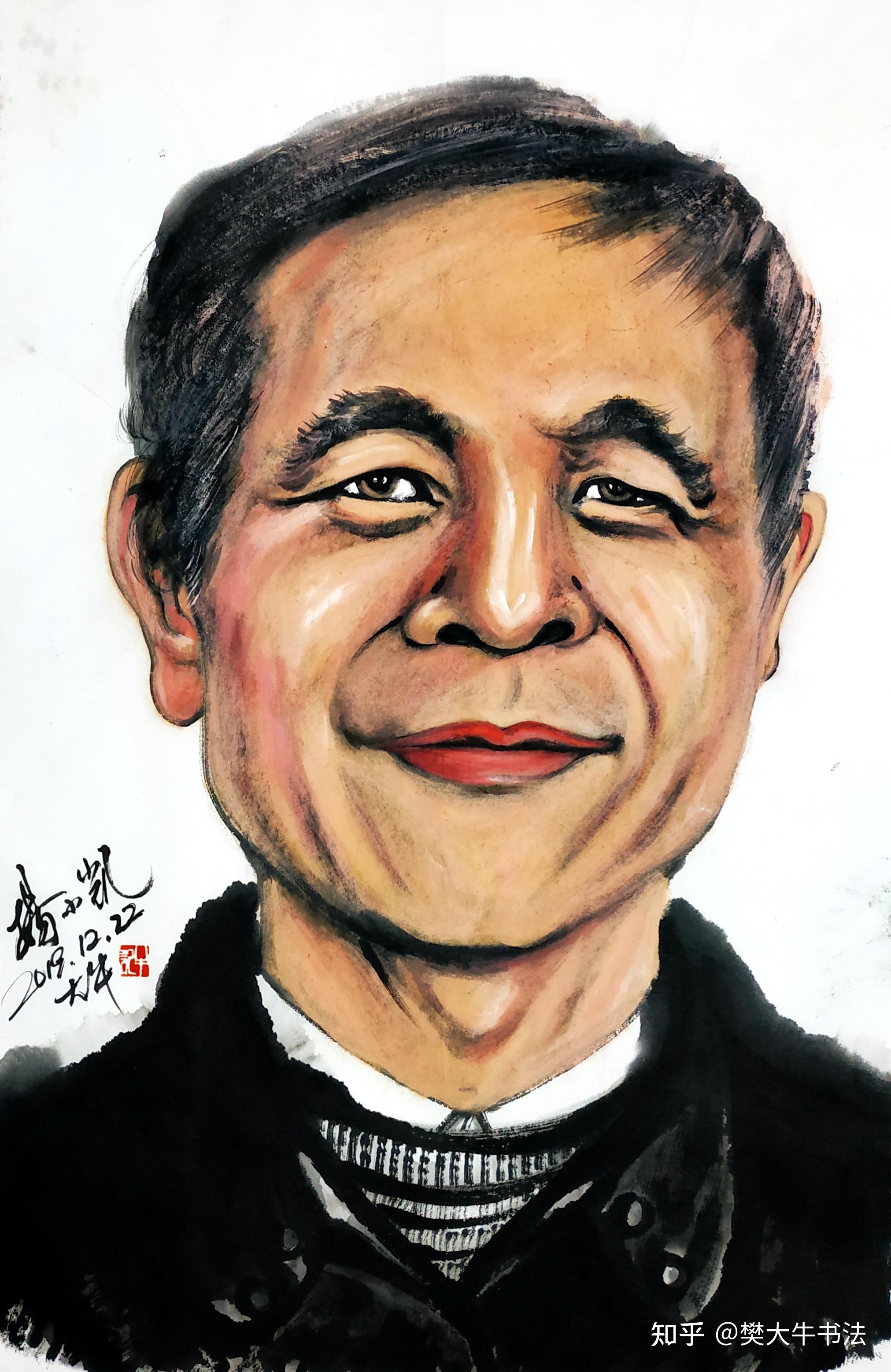 杨小凯画像樊大牛北京画像画家樊大牛著名的中国画画像画家杨小凯画像